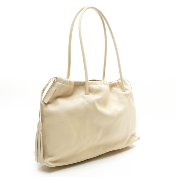 Auth Gucci Shoulder Bag Leather Cream #13268G67 - Picture 4 of 14